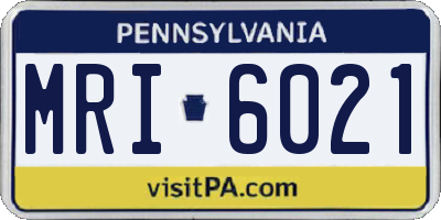 PA license plate MRI6021