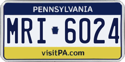 PA license plate MRI6024