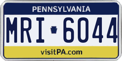 PA license plate MRI6044