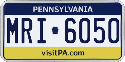 PA license plate MRI6050