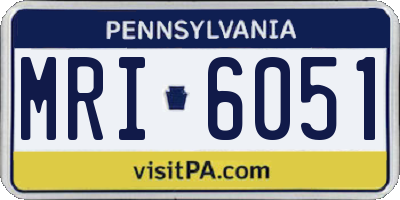 PA license plate MRI6051