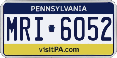 PA license plate MRI6052