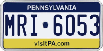 PA license plate MRI6053