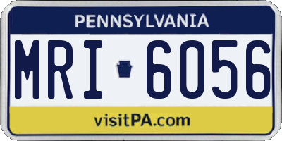 PA license plate MRI6056