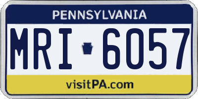 PA license plate MRI6057