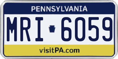PA license plate MRI6059