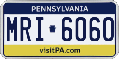PA license plate MRI6060