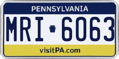 PA license plate MRI6063