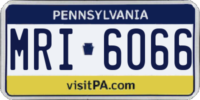PA license plate MRI6066