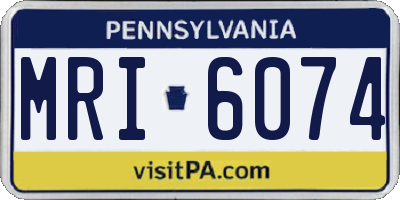 PA license plate MRI6074