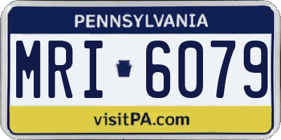 PA license plate MRI6079
