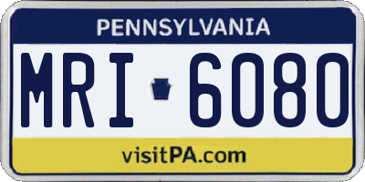 PA license plate MRI6080