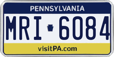 PA license plate MRI6084