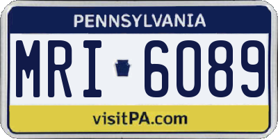 PA license plate MRI6089