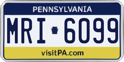PA license plate MRI6099