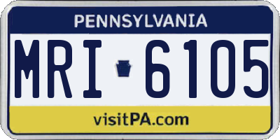 PA license plate MRI6105