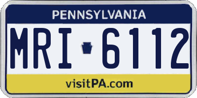 PA license plate MRI6112