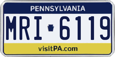PA license plate MRI6119
