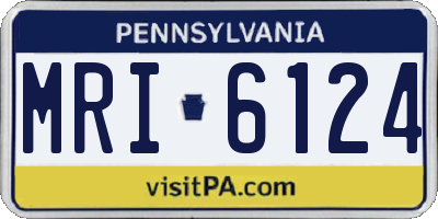 PA license plate MRI6124