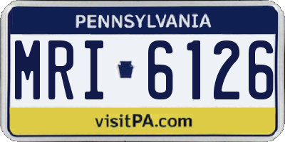 PA license plate MRI6126