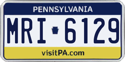 PA license plate MRI6129