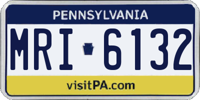 PA license plate MRI6132