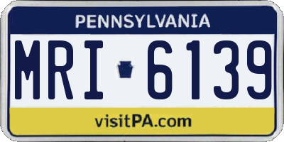 PA license plate MRI6139