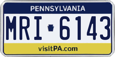 PA license plate MRI6143