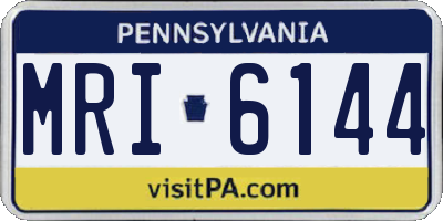 PA license plate MRI6144