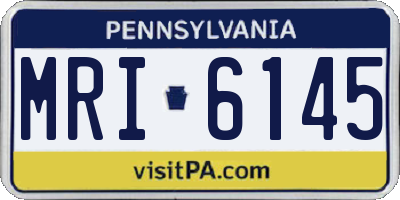 PA license plate MRI6145
