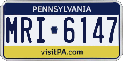 PA license plate MRI6147