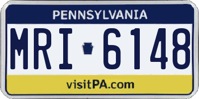 PA license plate MRI6148