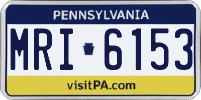 PA license plate MRI6153