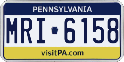 PA license plate MRI6158