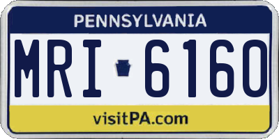 PA license plate MRI6160
