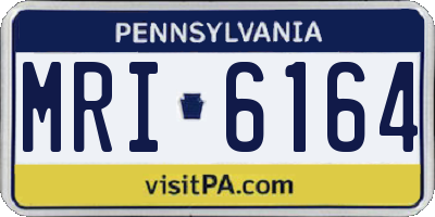 PA license plate MRI6164