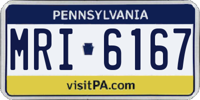 PA license plate MRI6167