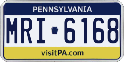 PA license plate MRI6168