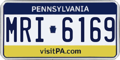 PA license plate MRI6169