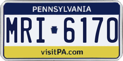 PA license plate MRI6170