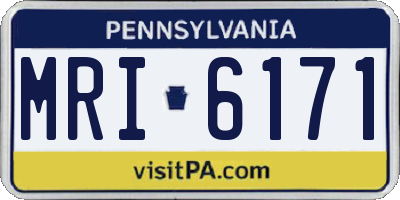 PA license plate MRI6171