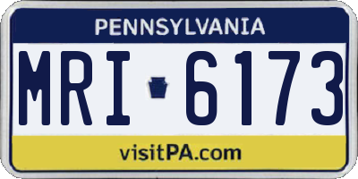 PA license plate MRI6173