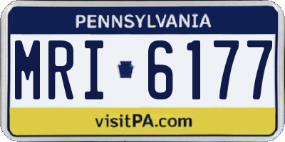 PA license plate MRI6177