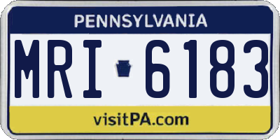 PA license plate MRI6183
