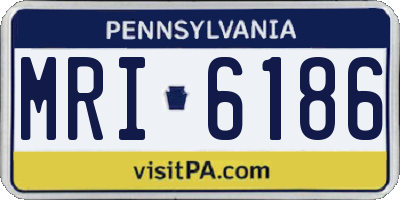 PA license plate MRI6186