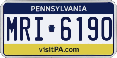 PA license plate MRI6190