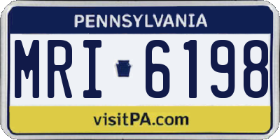 PA license plate MRI6198