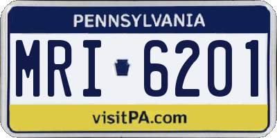 PA license plate MRI6201