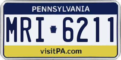PA license plate MRI6211