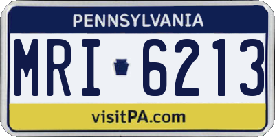 PA license plate MRI6213